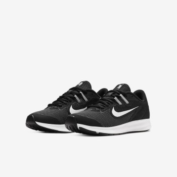 Nike Downshifter 9 - Nagyobb Gyerek Futócipő - Fekete/Sötét Szürke/Szürke/Fehér